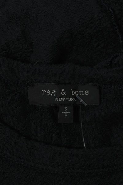 Rag & Bone Womens Black Basic Long Sleeve T-Shirt Petite Size S