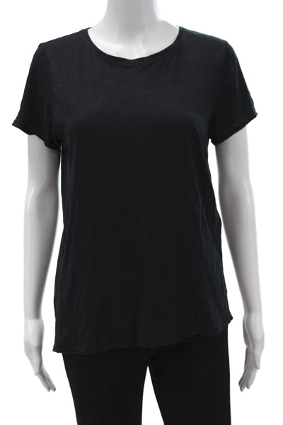 Rag & Bone Womens Jersey T-Shirt Black 100% Cotton Short Sleeve Size L