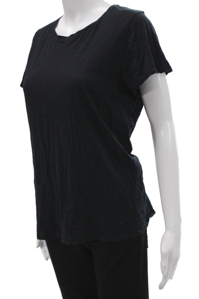 Rag & Bone Womens Jersey T-Shirt Black 100% Cotton Short Sleeve Size L