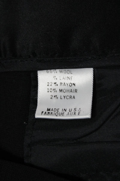 Theory Women Black Dress Pants Wool Blend Button Closure Size 8
