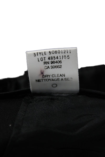Theory Women Black Dress Pants Wool Blend Button Closure Size 8