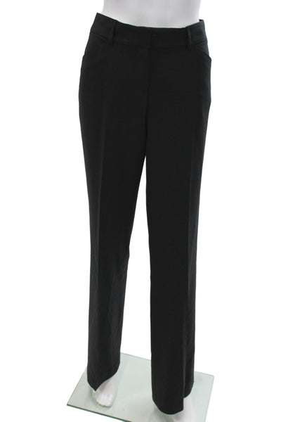 Theory Unisex Dress Pants Black Wool Lycra Button Inseam 34 Size 8