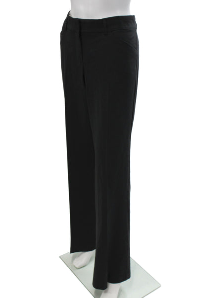 Theory Unisex Dress Pants Black Wool Lycra Button Inseam 34 Size 8