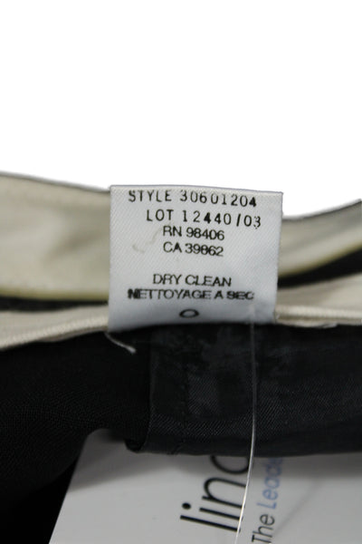 Theory Unisex Dress Pants Black Wool Lycra Button Inseam 34 Size 8