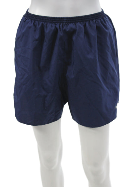 Nike Mens Dark Blue Sports Polyester Solid Shorts Size M