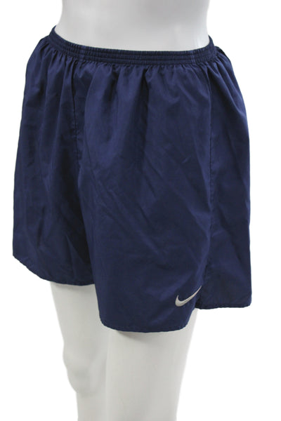 Nike Mens Dark Blue Sports Polyester Solid Shorts Size M