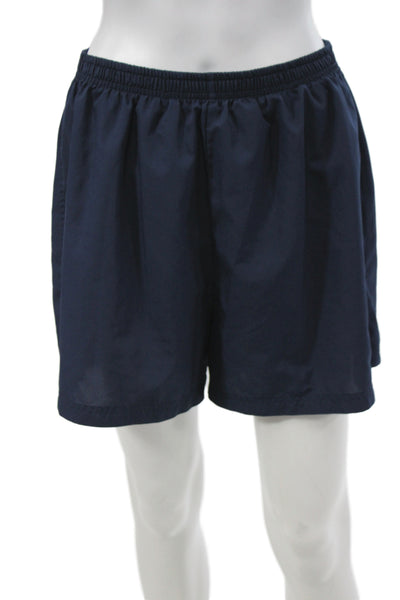 Nike Mens Sweat Shorts Dark Blue Polyester Solid Sports Size L
