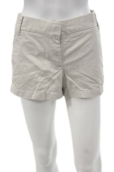 J Crew Unisex Chino Shorts Beige 100% Cotton Button Beach Size 8