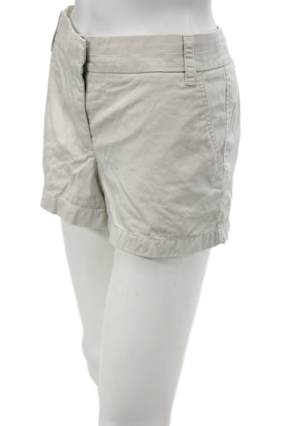 J Crew Unisex Chino Shorts Beige 100% Cotton Button Beach Size 8