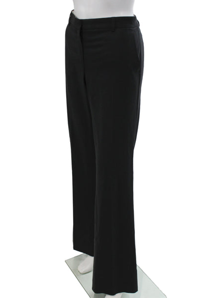 Theory Unisex Black Dress Pants 96% Wool Button Closure Size 6
