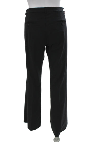 Theory Unisex Black Dress Pants 96% Wool Button Closure Size 6