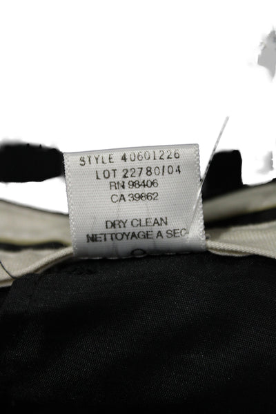 Theory Unisex Black Dress Pants 96% Wool Button Closure Size 6