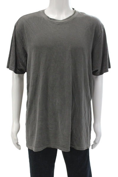 Talentless Mens Dark Gray Grunge Cotton Crew Neck Short Sleeve T-Shirt Size XL