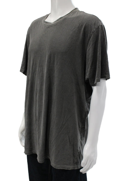 Talentless Mens Dark Gray Grunge Cotton Crew Neck Short Sleeve T-Shirt Size XL