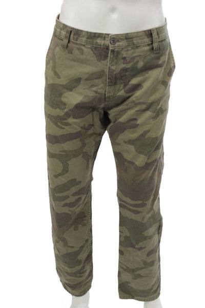 Dockers Mens Chino Pants Green Camo 100% Cotton Size 36