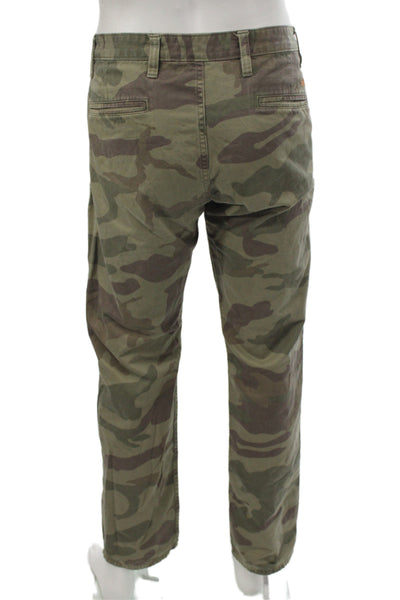 Dockers Mens Chino Pants Green Camo 100% Cotton Size 36