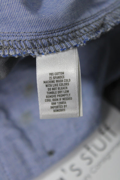 Bonobos Mens Chinos Gray Button 98% Cotton Stretch Size 36