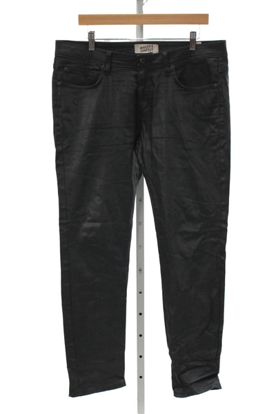 Naked & Famous Denim Mens Skinny Tapered Black Jeans Size 36