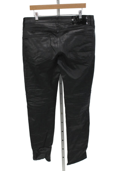 Naked & Famous Denim Mens Skinny Tapered Black Jeans Size 36