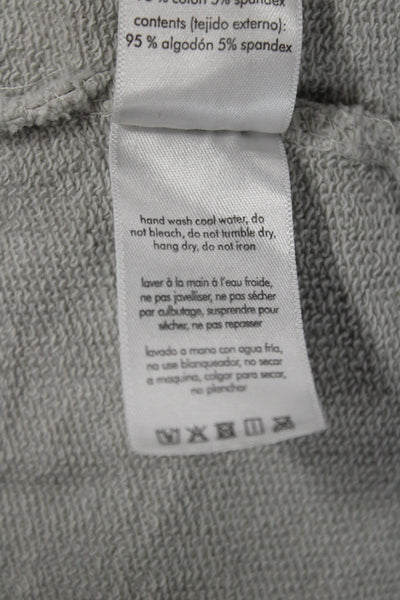 ONIA Unisex Gray Collared Henley Sweatshirt Long Sleeve Cotton Spandex Size M