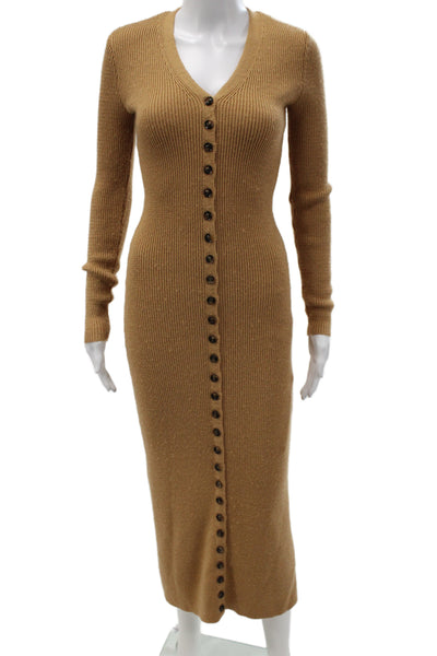 LPA Women Sweater Dress V-Neck Long Sleeve Solid Size XS