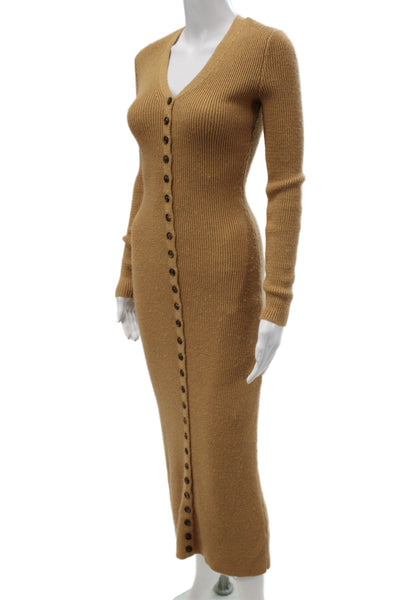 LPA Women Sweater Dress V-Neck Long Sleeve Solid Size XS