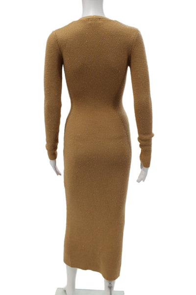 LPA Women Sweater Dress V-Neck Long Sleeve Solid Size XS