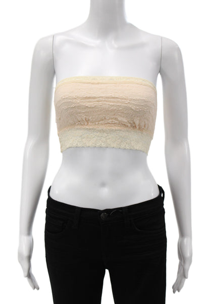 Intimately Free People Women Bandeau Top Floral Square Neck Sleeveless Size M