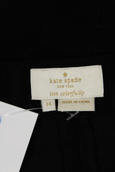 Kate Spade New York Womens Black Cropped Ankle Dress Pants Size 14