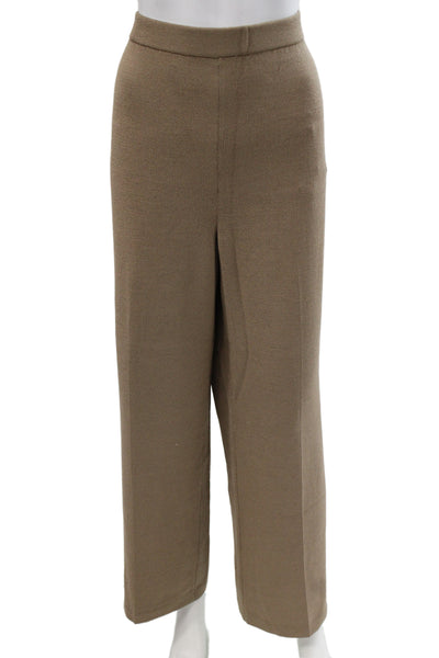 St. John Collection By Marie Gray Womens Dress Pants Brown Wool Size 14