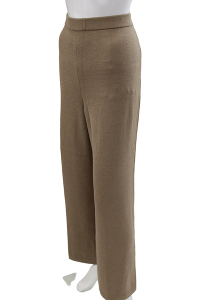 St. John Collection By Marie Gray Womens Dress Pants Brown Wool Size 14