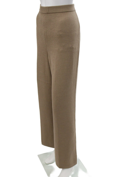 St. John Collection By Marie Gray Womens Dress Pants Brown Wool Size 14