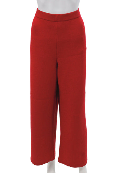 St. John Collection Women Dress Pants Red Wool Rayon Size 12