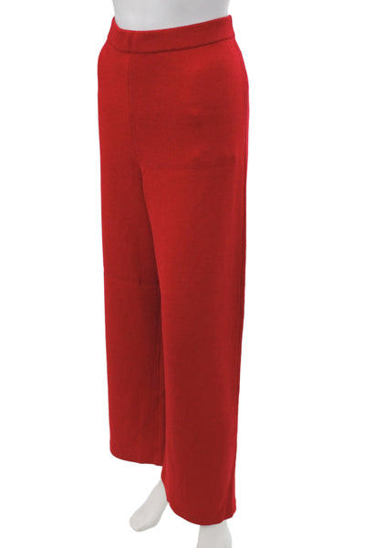 St. John Collection Women Dress Pants Red Wool Rayon Size 12