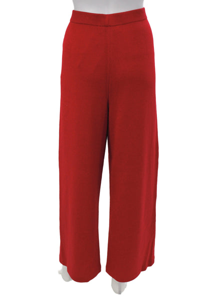 St. John Collection Women Dress Pants Red Wool Rayon Size 12