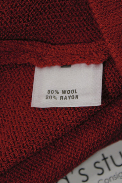 St. John Collection Women Dress Pants Red Wool Rayon Size 12
