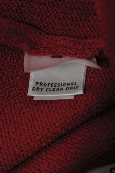 St. John Collection Women Dress Pants Red Wool Rayon Size 12