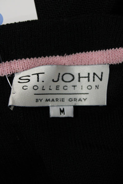 St. John Collection By Marie Gray Unisex Cardigan Black Wool Size M