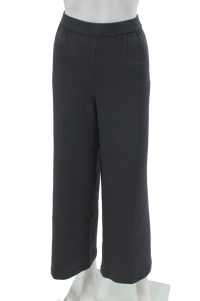 St. John Collection Women Dark Gray Dress Pants Cotton Polyester Solid Size 10