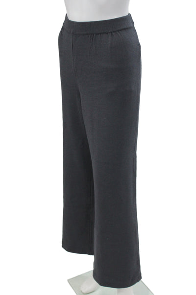 St. John Collection Women Dark Gray Dress Pants Cotton Polyester Solid Size 10