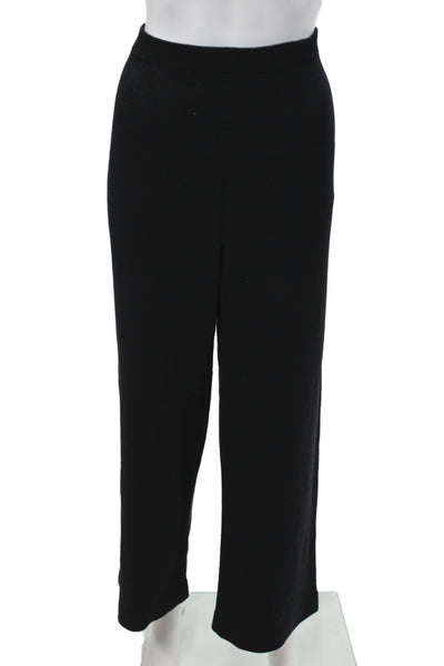 St. John Basics Women Dress Pants Black Knit Polyester Size 10
