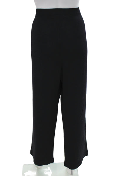 St. John Basics Women Dress Pants Black Knit Polyester Size 10