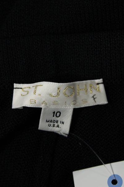 St. John Basics Women Dress Pants Black Size 10