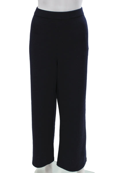 St. John Caviar Women Dress Pants Dark Blue Wool Size 10