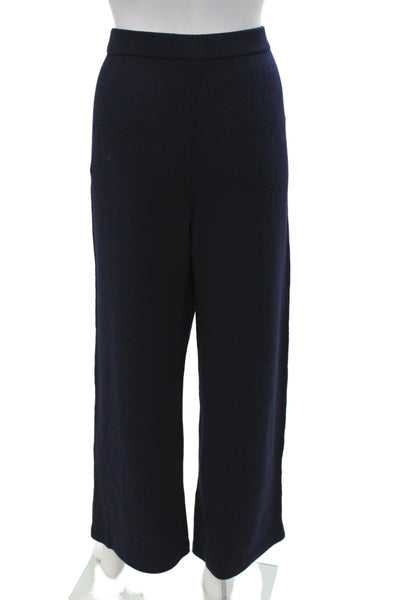St. John Caviar Women Dress Pants Dark Blue Wool Size 10