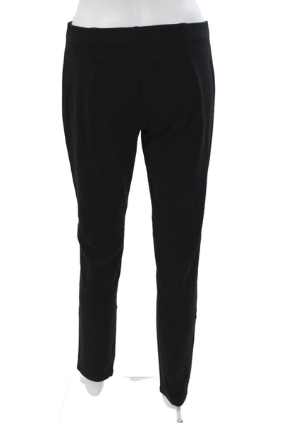 Eileen Fisher Women Ankle Dress Pants Black Solid Viscose Blend Size M