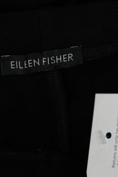 Eileen Fisher Women Ankle Dress Pants Black Solid Viscose Blend Size M