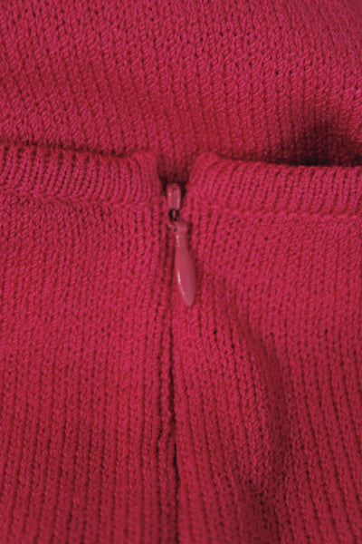 St. John Collection Women Sweater Dress Pink Wool Acrylic Knee Length Size 10