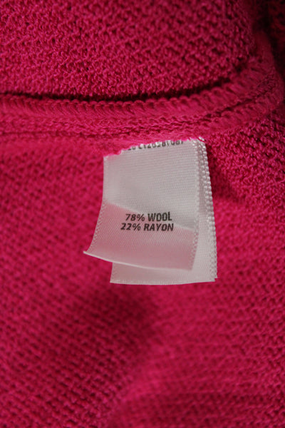 St. John Collection Women Sweater Dress Pink Wool Acrylic Knee Length Size 10
