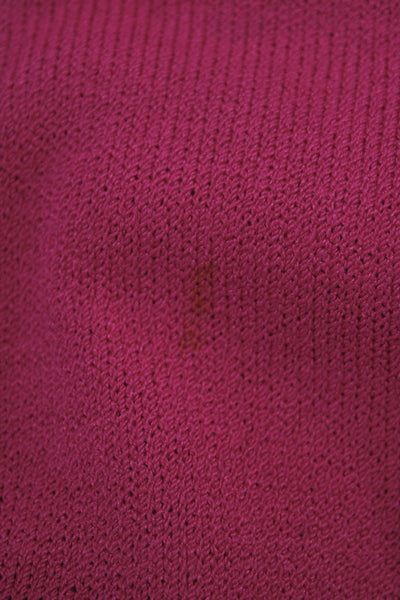 St. John Sport Womens Sweater Dress Pink Wool Blend Crewneck Long Sleeve Size L
